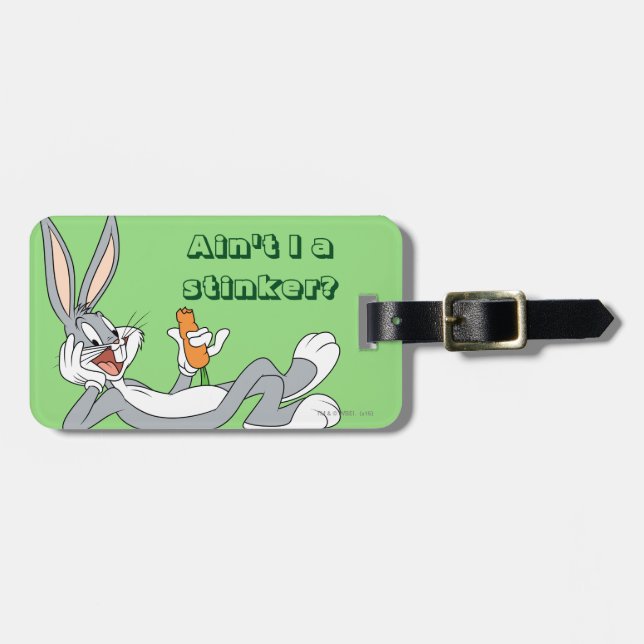 BUGS BUNNY™ Lying Down Eating Carrot Luggage Tag (Front Horizontal)