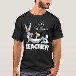 BUGS BUNNY™ Lying Down Eating Carrot Teacher T-Shirt<br><div class="desc">Add some classic cartoon cool to your classroom with this Bugs Bunny "Lying Down Eating Carrot" teacher T-shirt! Featuring the ever-relaxed and witty Bugs Bunny, this fun design is perfect for educators who bring humour, patience, and a laid-back attitude to teaching. Comfortable, customizable, and great for everyday wear or school...</div>