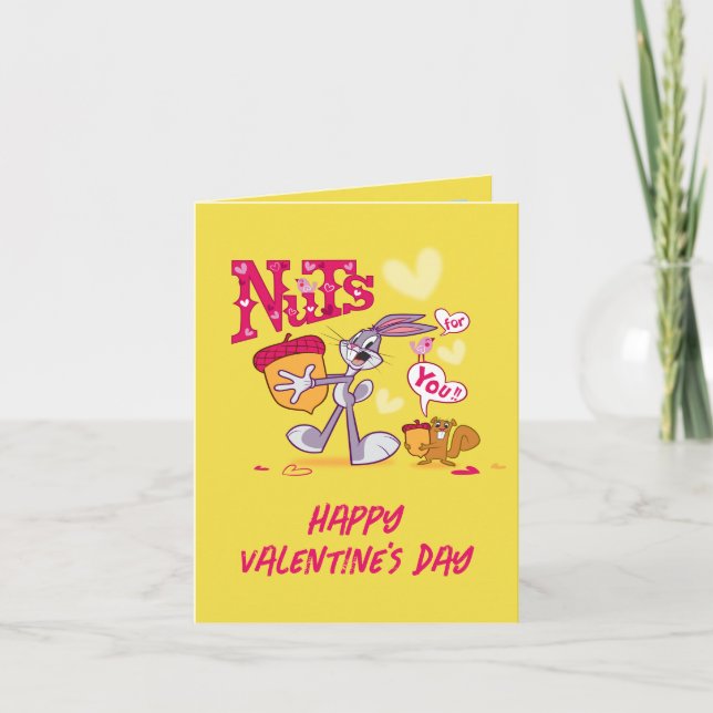 BUGS BUNNY™ Nuts For You | Valentine's Day Card (Front)