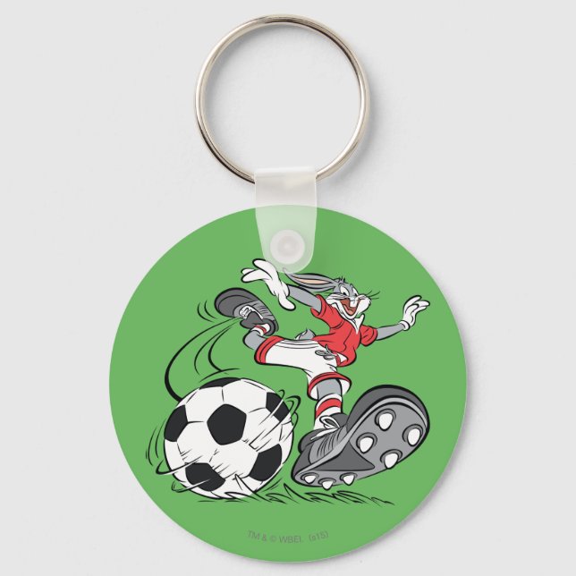BUGS BUNNY™ Playing Soccer Keychain (Front)