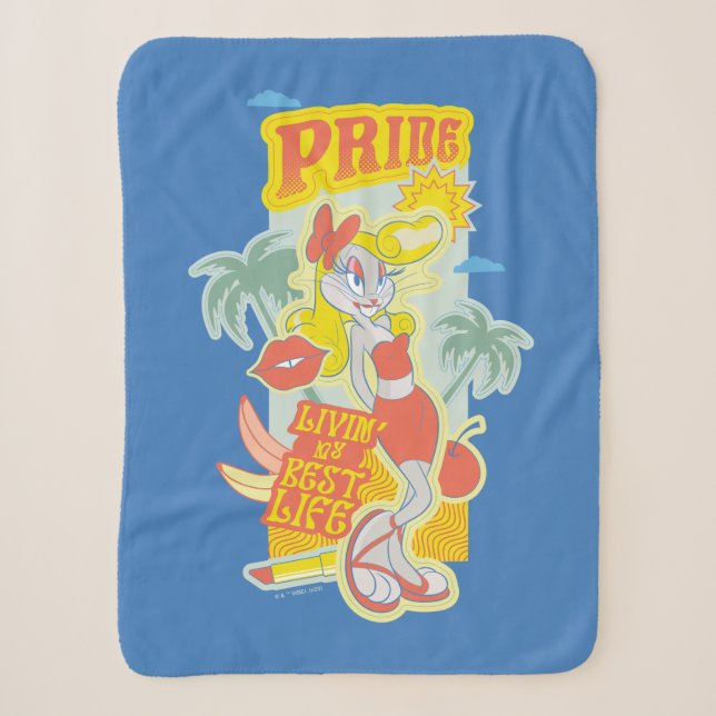 BUGS BUNNY™ Pride - Livin' My Best Life Sherpa Blanket (Front)