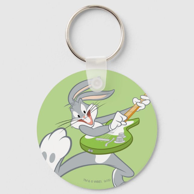 BUGS BUNNY™ Rocking On Guitar Keychain (Front)