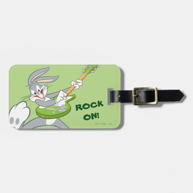 BUGS BUNNY™ Rocking On Guitar Luggage Tag (Front Horizontal)