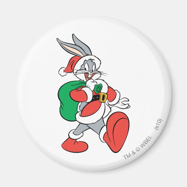 BUGS BUNNY™ Santa Magnet (Front)