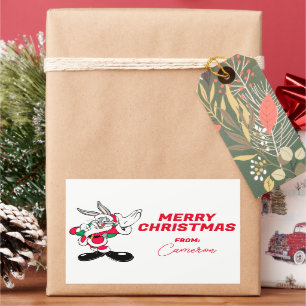 BUGS BUNNY™ Santa Waving Happy Holidays Sticker