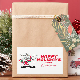 BUGS BUNNY™ Santa Waving Happy Holidays Sticker