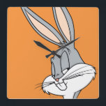 BUGS BUNNY™ Sideways Glance Square Wall Clock<br><div class="desc">LOONEY TUNES™ | Check out this BUGS BUNNY™ Sideways Glance artwork! Click the customize button to begin personlizing your very own LOONEY TUNES™ merchandise!</div>