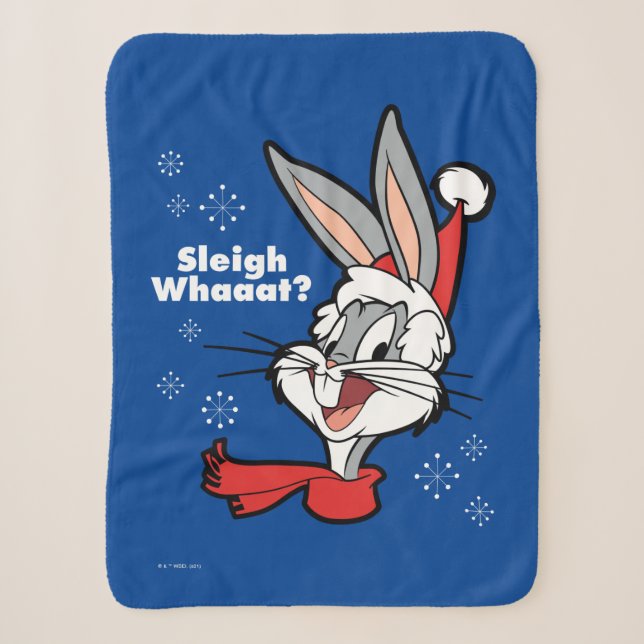 BUGS BUNNY™ "Sleigh Whaaat?" Sherpa Blanket (Front)