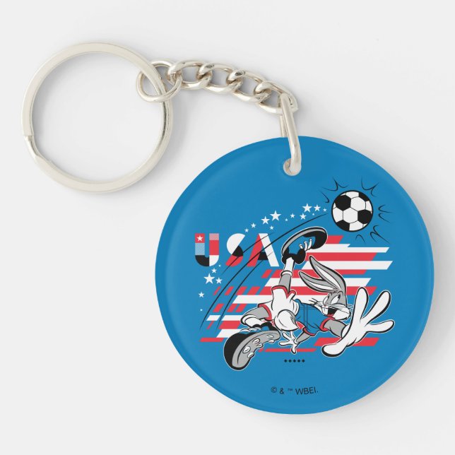 BUGS BUNNY™ Team USA Soccer Graphic Keychain (Front)