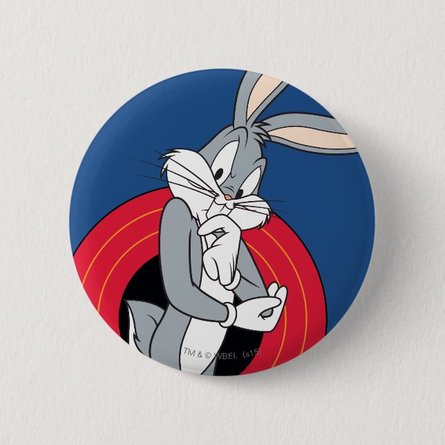 BUGS BUNNY™ Through LOONEY TUNES™ Rings 2 Inch Round Button (Front)