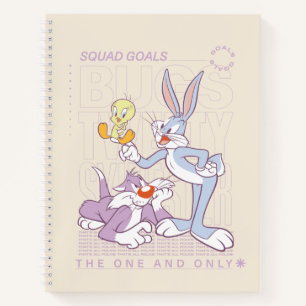BUGS BUNNY™, TWEETY™, SYLVESTER™ Squad Goals Notebook