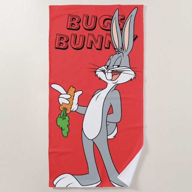 BUGS BUNNY™ With Carrot Beach Towel (Front)