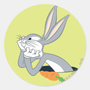 BUGS BUNNY™ with Carrot Classic Round Sticker