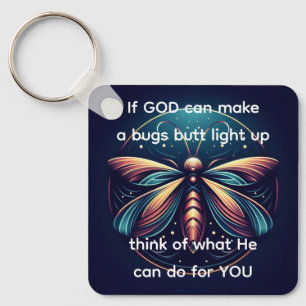 Bugs Butt Light Up Firefly Lightning bug Funny  Keychain