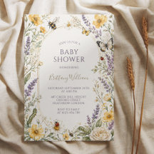 Bugs Butterflies and Wildflower Baby Shower