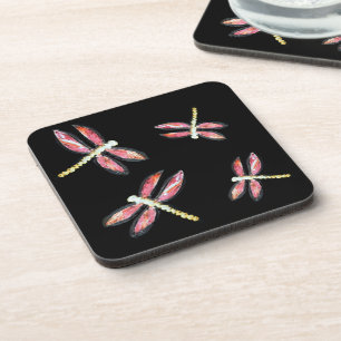 Bugs Dancing Pink Dragonfly Coaster