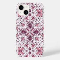 Bugs, dark magenta and pink on white