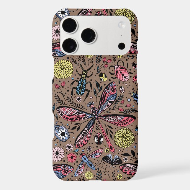 Bugs de Doodle sur mocha brown (Verso)