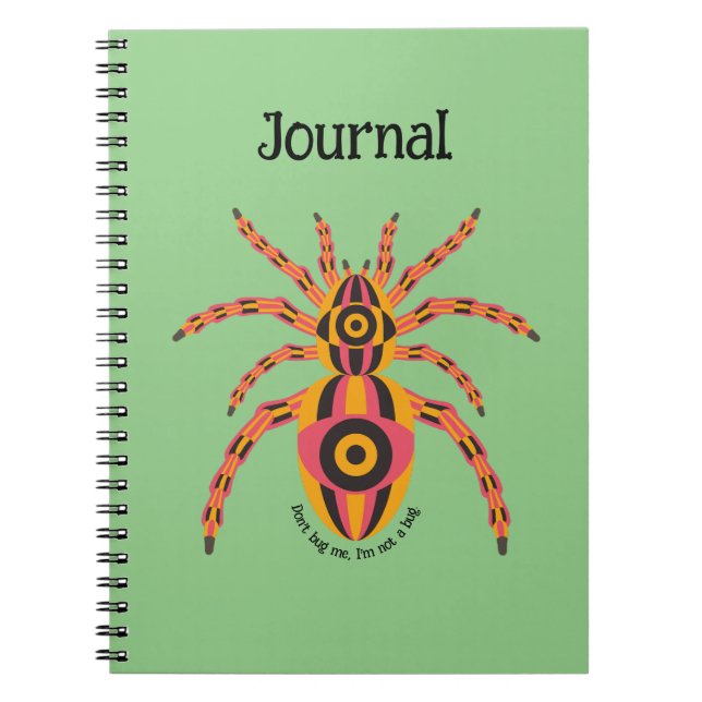 Bugs - Don't Bug Me, I'm Not A Bug, Spider Journal (Front)