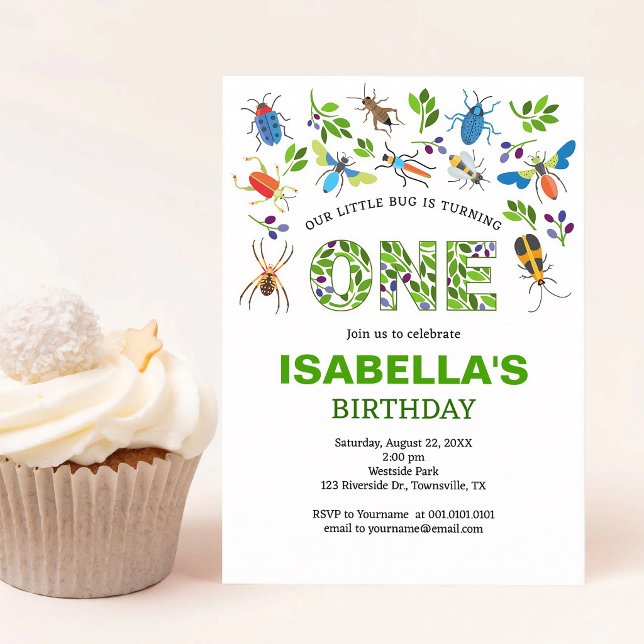 Bugs First Birthday Party Invite (Creator Uploaded)