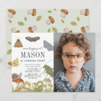 Bugs & Insects Mushroom Boy Birthday Photo