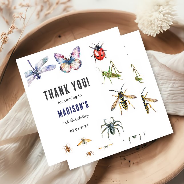 Bugs & Insects Vintage Birthday Party  Napkin (Creator Uploaded)