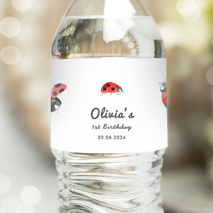 Bugs & Insects Vintage Birthday Party Water Bottle Label