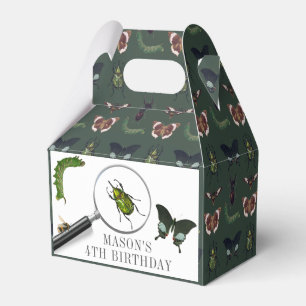 Bugs & Insects Vintage Boy Birthday Green Favor Box