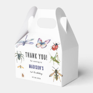 Bugs & Insects Vintage Boy Birthday Party  Favor Box