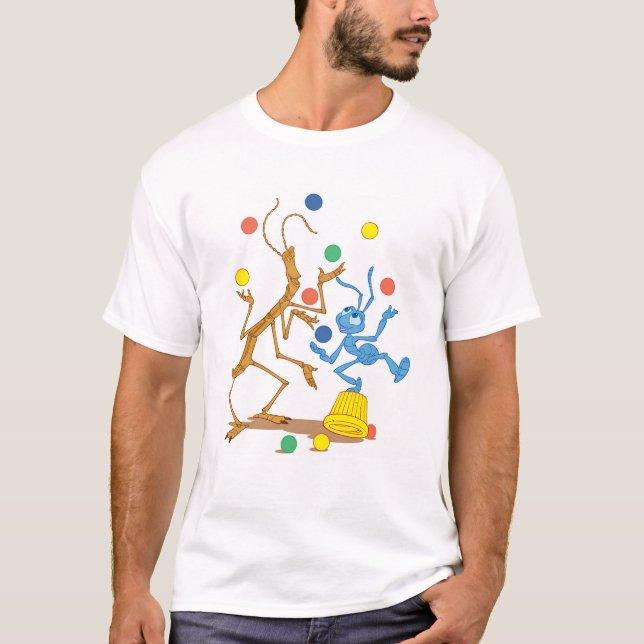 Bug's Life Flik and Slim juggling Disney T-Shirt (Front)
