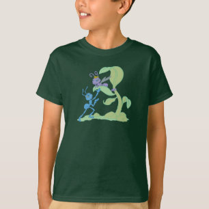 Bug's Life Flik talking to Princess Atta on a leaf T-Shirt