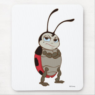 Bug's Life Francis male ladybug arms folded angry Mouse Pad