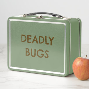 'BUGS MORTS' Poison Drôle Horreur Metal Lunchbox