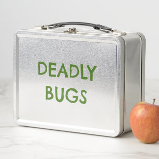 'BUGS MORTS' Poison Drôle Horreur Metal Lunchbox