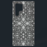 Bugs, off white on black samsung galaxy case<br><div class="desc">Hand-drawn symetrical pattern with various bugs-beetles,  butterflies and spiders</div>