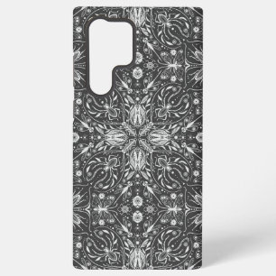 Bugs, off white on black samsung galaxy case