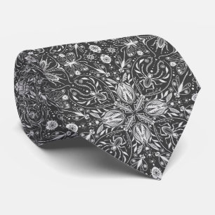 Bugs, off white on black tie