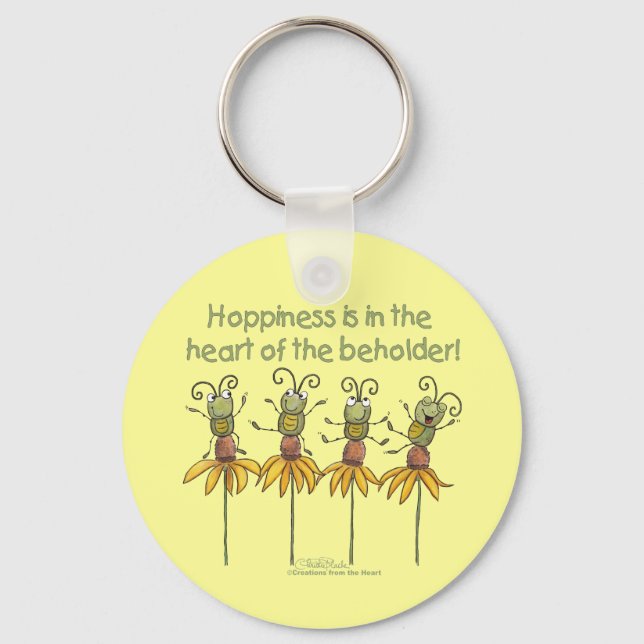 Bugs on Flowers Keychain (Front)