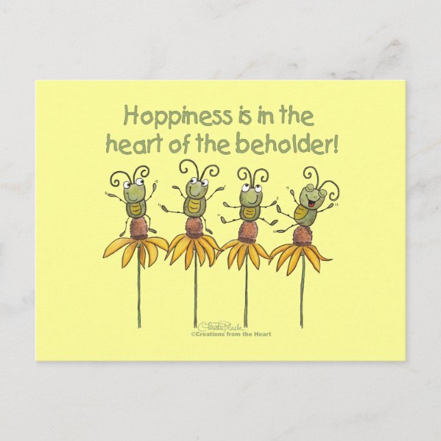 Bugs on Flowers Postcard (Front)