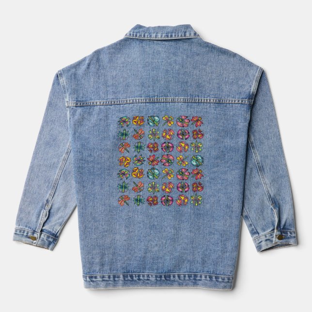 Bugs & Pollinators Denim Jacket (Back)
