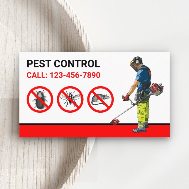 Bugs Removal Professional Pest Control Service Business Card (Creator Uploaded)