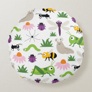 Bugs Round Pillow