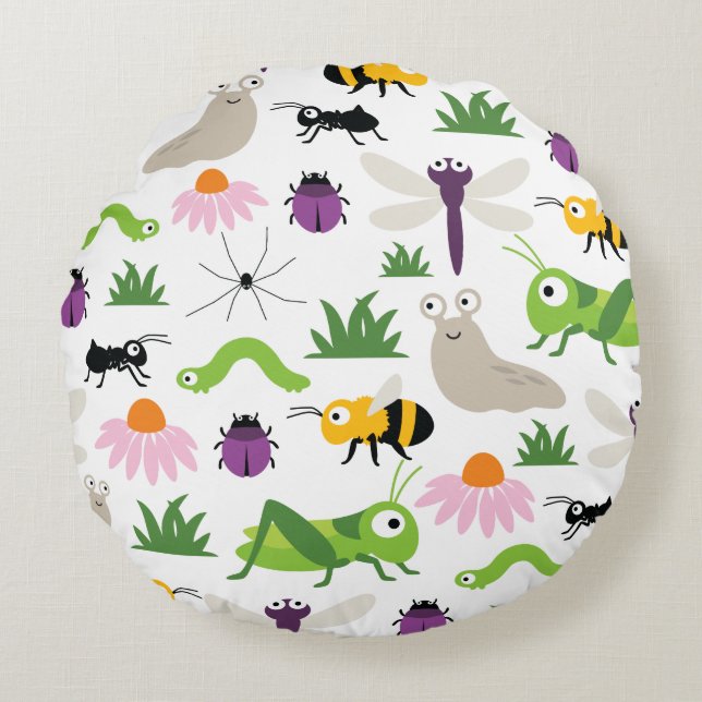 Bugs Round Pillow (Front)