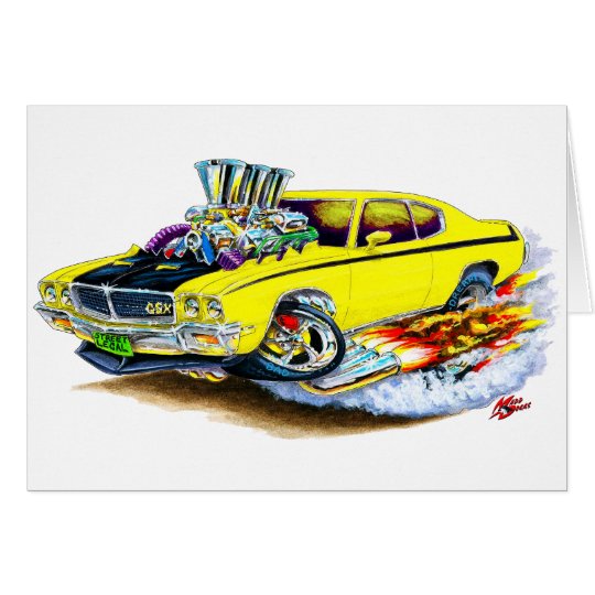 Buick GSX Yellow Car Card