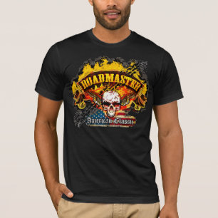Buick Roadmaster - Burnout Banner Skull -n- Flag T-Shirt