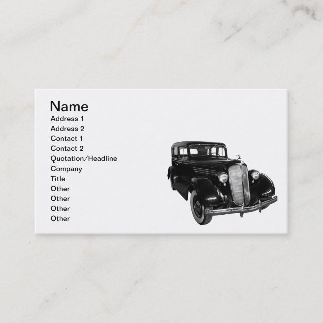 Buick Series 40 Business Card (Front)