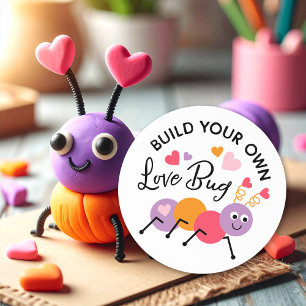 Build a Love Bug Playdough Valentine Label