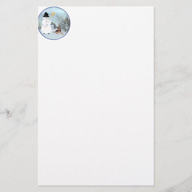 Build a Snowman Stationery (Front)