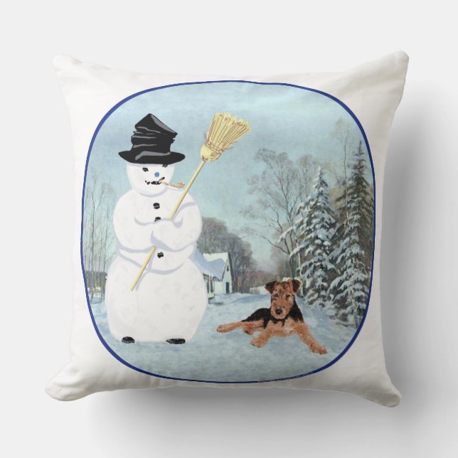 Build a Snowman Throw Pillow (Front)