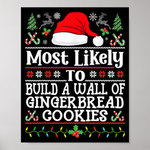 Build A Wall Of Gingerbread Cookies - Christmas Re Poster